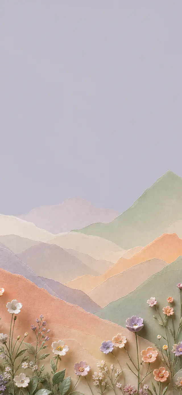 Pastel Mountain Paper