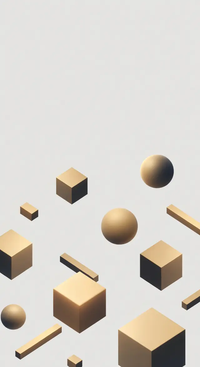 Floating Gold Geometry